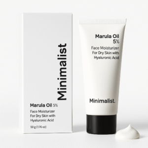 Minimalist Marula Oil 5% Face Moisturizer with Hyaluronic Acid – Deep Hydration for Dry Skin, 50g
