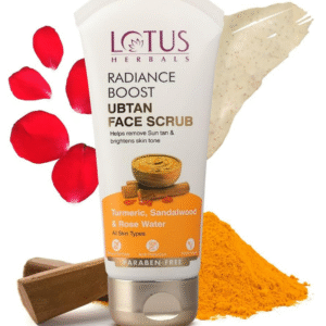 Lotus Herbals Radiance Boost Ubtan Face Wash – Turmeric, Sandalwood & Rose Water – 100g | Brightens Skin, Removes Tan, Sulfate & Paraben Free | For All Skin Types