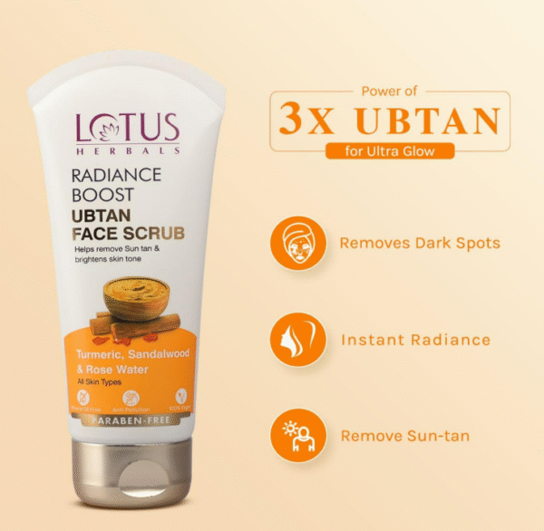 Lotus Herbals Radiance Boost Ubtan Face Wash – Turmeric, Sandalwood & Rose Water – 100g | Brightens Skin, Removes Tan, Sulfate & Paraben Free | For All Skin Types - Image 5