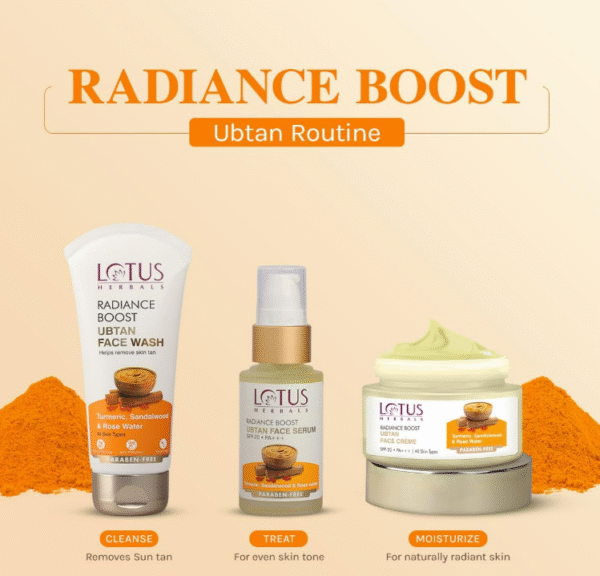 Lotus Herbals Radiance Boost Ubtan Face Wash – Turmeric, Sandalwood & Rose Water – 100g | Brightens Skin, Removes Tan, Sulfate & Paraben Free | For All Skin Types - Image 2