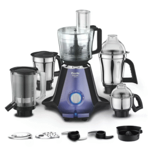 Preethi Zodiac Glitter MG‑264 750 W Mixer Grinder – 5‑Jar, Master Chef+ Food Processor & Super Extractor, Lavender/Black, 5‑Year Motor Warranty