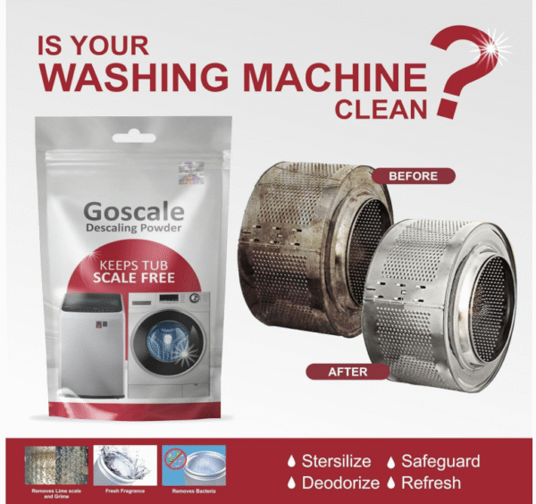 Washing Machine Descaling Powder 100g – Compatible with LG, IFB, Bosch, Samsung | 3-in-1 Descaler, Drum Sanitizer & Deodorizer | Front Load & Top Load Cleaner (Eco-Friendly Formula) - Image 4