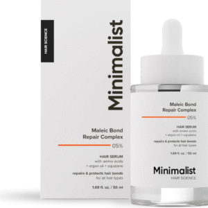 Minimalist Maleic Bond Repair Complex 5% Hair Serum – Pre‑Shampoo Strengthening & Frizz Control with Argan Oil, Squalane & Amino Acids (50 ml)