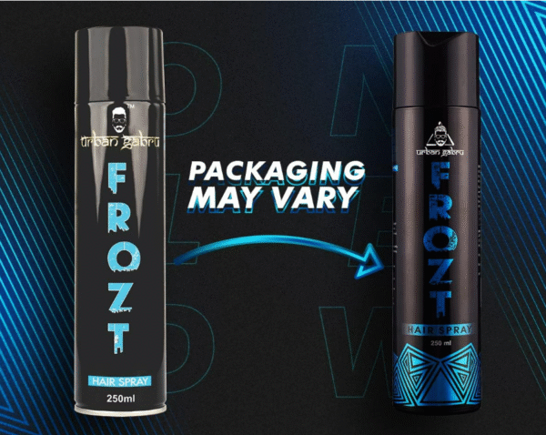 UrbanGabru Frozt Hair Spray – 250 ml | Extreme Hold • No Gas • Fast-Dry Aloe Formula - Image 2