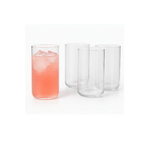 Borosil Radius Glass Tumbler – Set of 6 (295ml) | Elegant Transparent Drinking Glasses