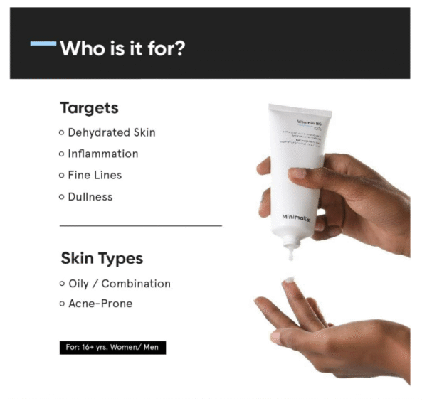Minimalist 10% Vitamin B5 Oil-Free Moisturizer – Lightweight Gel (50 g) - Image 5