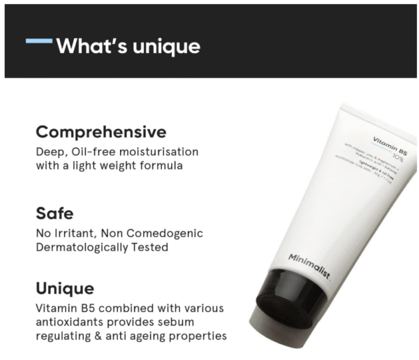 Minimalist 10% Vitamin B5 Oil-Free Moisturizer – Lightweight Gel (50 g) - Image 4