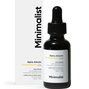 Minimalist 2% Alpha Arbutin Brightening Serum – Hyaluronic Acid (30 ml)
