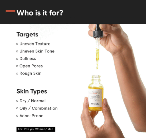 Minimalist AHA 25% + PHA 5% + BHA 2% Peeling Solution – Weekend Facial Exfoliant (30 ml) - Image 4
