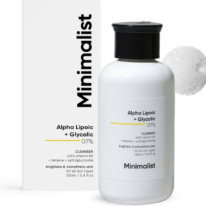 Minimalist 7% ALA & AHA Brightening Face Wash – Exfoliating Cleanser with Vitamin B5 (100 ml)