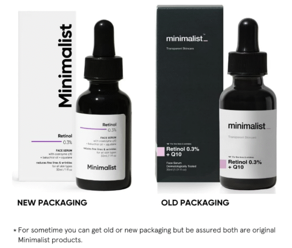 Minimalist 0.3% Retinol Face Serum – Anti‑Aging with Q10 & Bakuchiol (10 ml) - Image 4