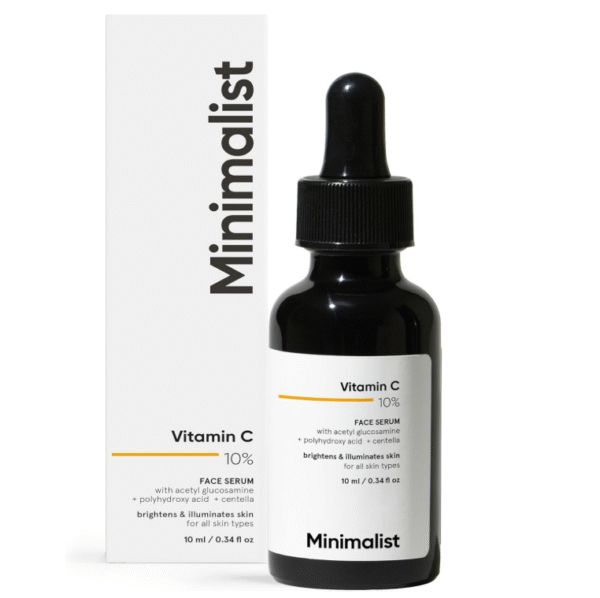 Minimalist 10% Vitamin C Face Serum – 10ml | Glow-Boosting & Skin Brightening Formula