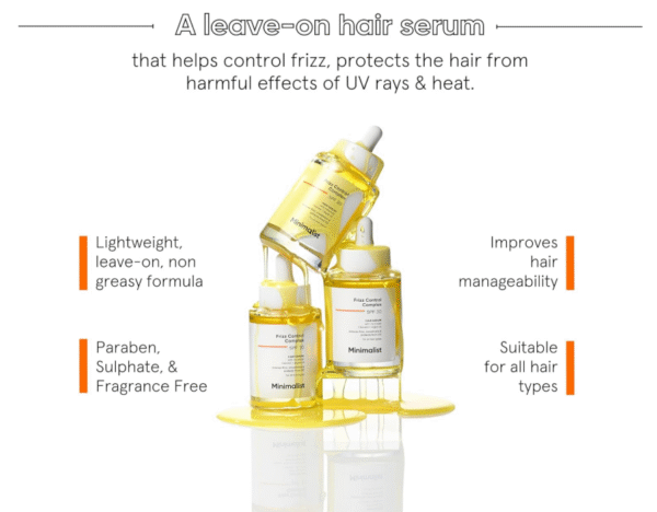 Minimalist SPF 30 Hair Serum – UV Protection with Keratin, Argan Oil & Ceramides (50 ml) - Image 3