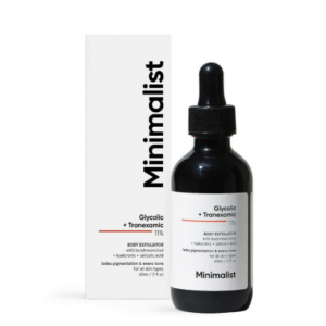 Minimalist 11% Glycolic + Tranexamic Acid Body Exfoliator – Brightening AHA/BHA Serum (60 ml)