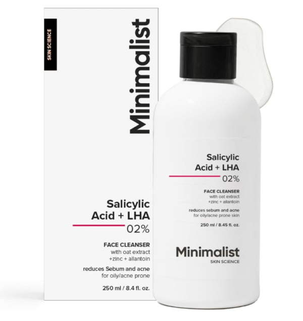 Minimalist 2% Salicylic Acid + LHA Face Cleanser – Anti‑Acne, Sulfate‑Free (250 ml)
