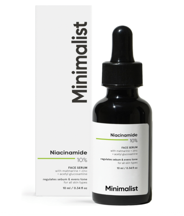 Minimalist 10% Niacinamide Face Serum 10 ml – Clarifying, Oil-Balancing with Zinc, for Acne-Prone Skin