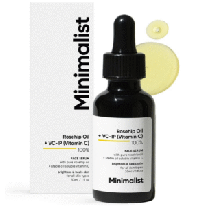Minimalist Rosehip Face Oil with 2% Vitamin C – For Glowing Skin, Fights Dark Spots & Signs of Aging – 30ml