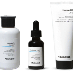 Minimalist Dry Skin Care Kit – Hydrating Cleanser, Moisturizer & Serum Trio