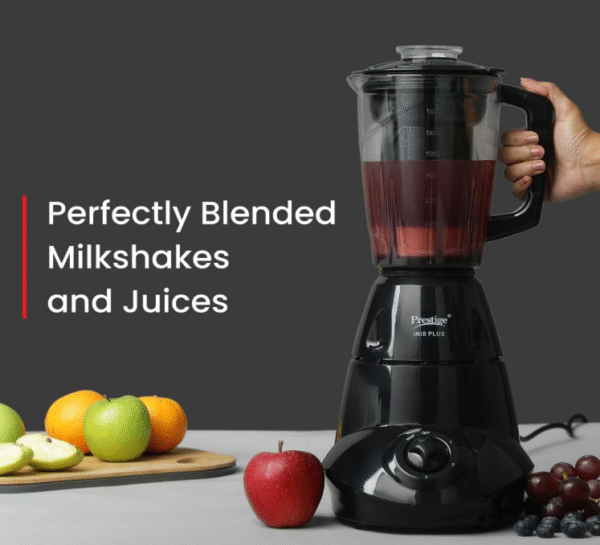 Prestige Iris Plus 750 W Mixer Grinder with 4 Jars (3 Stainless Steel + 1 Juicer Jar), 4 Super‐Efficient Stainless Blades, 2‑Year Warranty - Image 6