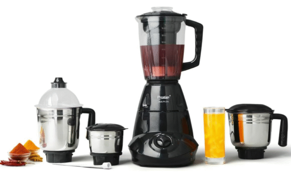 Prestige Iris Plus 750 W Mixer Grinder with 4 Jars (3 Stainless Steel + 1 Juicer Jar), 4 Super‐Efficient Stainless Blades, 2‑Year Warranty - Image 2