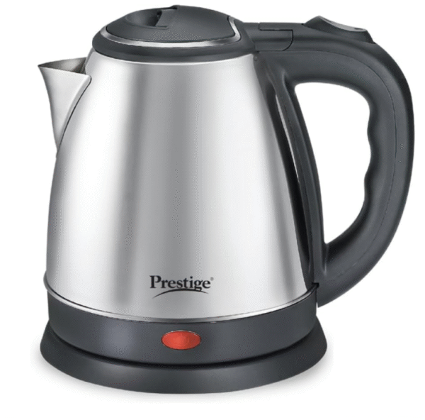 Prestige PKOSS 1500 W Electric Kettle – 1.5 L Stainless Steel, Single-Touch Lid, 360° Swivel Base