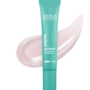 Lotus Herbals Peptide Lip Balm SPF 15 – Hyaluronic Acid, Vitamin E, No Tint, Vanilla Scent (10 g)