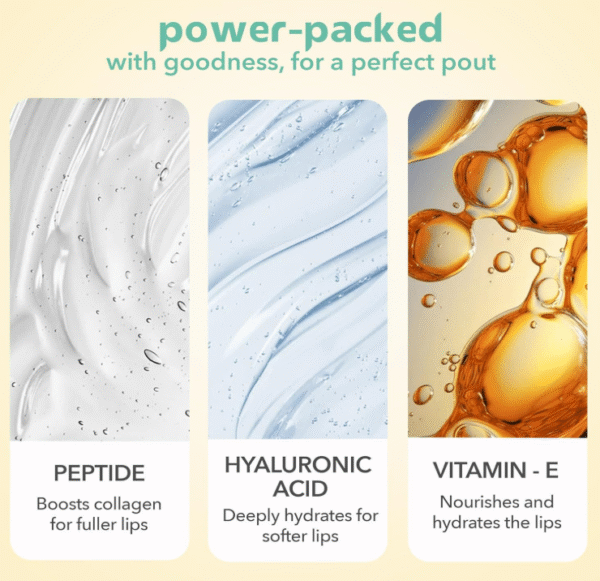 Lotus Herbals Peptide Lip Balm SPF 15 – Hyaluronic Acid, Vitamin E, No Tint, Vanilla Scent (10 g) - Image 2
