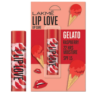 LAKME Lip Love Gelato Chapstick – Raspberry (4.5 g, SPF 15, Creme Finish)
