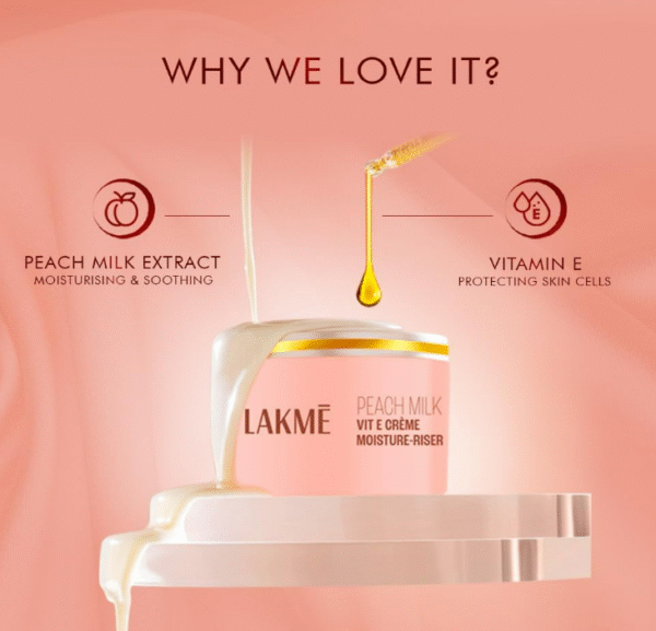 LAKMÉ Peach Milk Soft Crème Lightweight Moisturizer – 200 g - Image 3