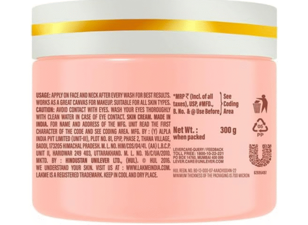 LAKME Peach Milk Soft Crème Light Moisturizer for Face – 300 g - Image 6