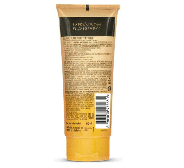 Lakme Sun Expert Tinted Sunscreen SPF 50 PA+++ – 50 g - Image 2