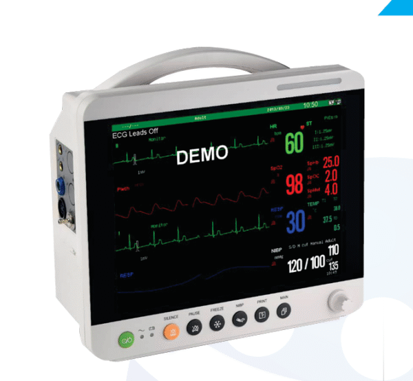 KO-MED SPR 9000B Multi-Parameter Patient Monitor – ECG, NIBP, SpO₂, Respiration, Temp, Pulse | CE Certified