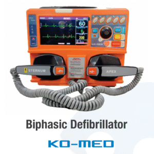 KO-MED Biphasic Defibrillator with ECG & SPO2/NIBP Upgrade