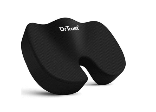 Dr Trust USA Orthopedic Coccyx Seat Cushion – Non-Slip Support for Tailbone, Sciatica & Hip Pain Relief