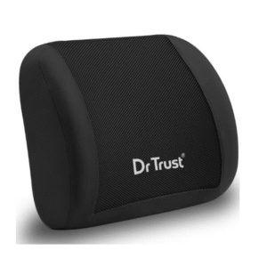 Dr Trust Orthopedic Lumbar Backrest Pillow – Memory Foam Cushion for Lower Back Pain Relief (Black)