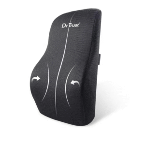Dr Trust USA Backrest Pillow 360 – Orthopedic Memory Foam Cushion for Lumbar Support (Black)