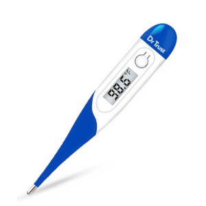 Dr Trust USA Digital Thermometer 604 – Flexible Tip, Waterproof, White