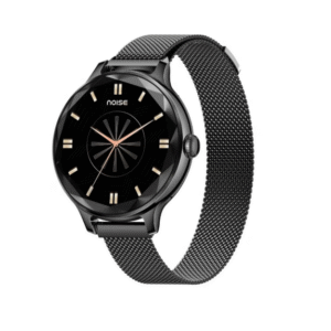 Diva Smartwatch – Diamond‑Cut Dial, Glossy Finish, AMOLED Display & Women’s Health Tracker (Black)
