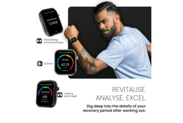 Noise ColorFit Pro 5 Max – 1.96″ AMOLED, Bluetooth Calling, VO₂ Max & Workout Analysis (Elite Silver) - Image 5
